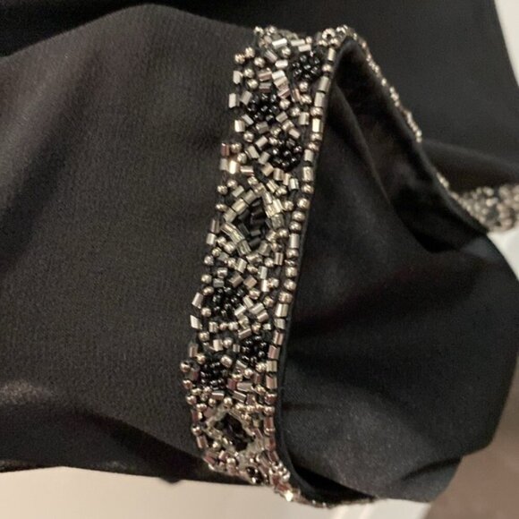 JKara Beaded Dress Black Blouson Sleeveless Size 12 - Picture 10 of 16